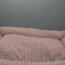 Bedsure Cute Dog Bed for Extra Large Dogs - Washable Furry Puppy Beds, Rectangle Orthopedic XL Pet Beds with Removable Zipper Cover, 43x30x8inches, Blush Pink (43.0"L x 30.0"W x 8.0"Th)