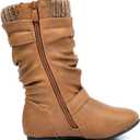 DREAM PAIRS Girl's Faux Fur Lined Knee High Winter Riding Boots(Toddler/Little Kid/Big Kid) 2 Little Kid