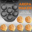 Baker's Friend Electric Arepas Maker with Browning Control, Mini Pancakes Maker, Pancake Maker Pan, Tostiarepa, Makes Arepas, Corn Patties, Mini Pancakes, Breakfast Sandwiches, Fried Eggs, Graphite