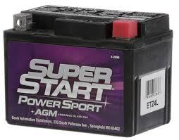 O’Reilly Auto Parts Super Start Power Sport AGM Top Post Battery Group Size BT4L 50 CCA ETZ4L
