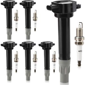 UF502 Ignition Coil & 7781 Double Iridium Spark Plug for Chrysler 300 Pacifica Sebring Town & Country/Dodge Avenger Challenger Charger Grand Caravan Journey Magnum Nitro Stratus/Volkswagen Routan V6