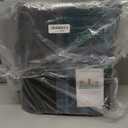 GENIMO Outdoor Rug Waterproof 5'x8' for Patio, Foldable Reversible Plastic Straw Carpet for Travel Trailers, Outside Area Mat for Rv, Deck, Picnic, Porch, Balcony, Beach, Navy Blue & Jade Green