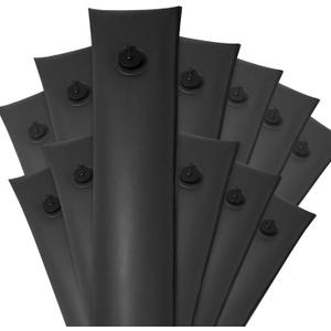 Robelle 8 ft. 12-Pack Commercial Black Single Chamber Pool Cover Weights, Double Seams, .25 MM Thick Vinyl, Oversized Jumbo Screw Valve Cap, Pool Water Bags, Water Tubes, 8' x 11"