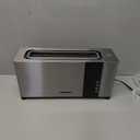 Mueller UltraToast Full Stainless Steel Toaster 2 Slice, Long Extra-Wide Slots with Removable Tray, Cancel/Defrost/Reheat Functions, 6 Browning Levels with LED Display, Housewarming Gifts New Home