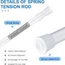 Frienda 12 Pcs Spring Tension Curtain Rods 16-28 Inch Adjustable Expandable Loaded Tension Rods for Kitchen, Bathroom, Cupboard, Wardrobe, Window, Closet, Door, Bookshelf DIY Project