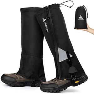 Hikenture Hiking Gaiters with Upgraded Zipper, Gators for Hiking Boots Waterproof, Lightweight Shoe Leg Gaiters for Men Women