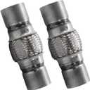 Exhaust Flex Pipe, 2.25"x4"x8" Overall Length Heavy Duty Stainless Steel Double Braid Flexible Tube, 2 Pack