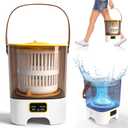 Portable Mini Washing Machine,With blueLight and Dehydration Function,3.6L Capacity Underwear Washing Machine,DeeplyClean Underwear & Small Clothing,Mini Washer Suitable for Family, Hotel,Camping