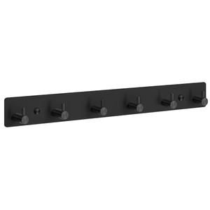 Yundoza Coat Rack Wall Mount,Coat Hooks Hanging for Robes Towels Keys Hats Bags (Black)