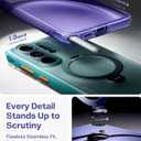 TORRAS Ostand Q3 Air for Samsung Galaxy S26 Ultra Case with 360 Magnetic Stand, Fit for MagSafe, Airbag Cushion, Mil-Grade Drop Tested, Shockproof Phone Case for S26 Ultra 6.9", Violet Surge