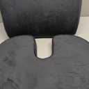 Bookishbunny 2pc High Resilience Memory Foam Seat Chair Waist Lumbar Back Support Cushion Pillow Car Office Home (Black)