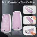 for Ford Key Fob Cover with Keychain, Soft TPU Protection Fob Case Compatible with Explorer Fusion Escape Edge Expedition F150 F250 F350 F450 F550 Maverick Mustang Smart Key, Purple