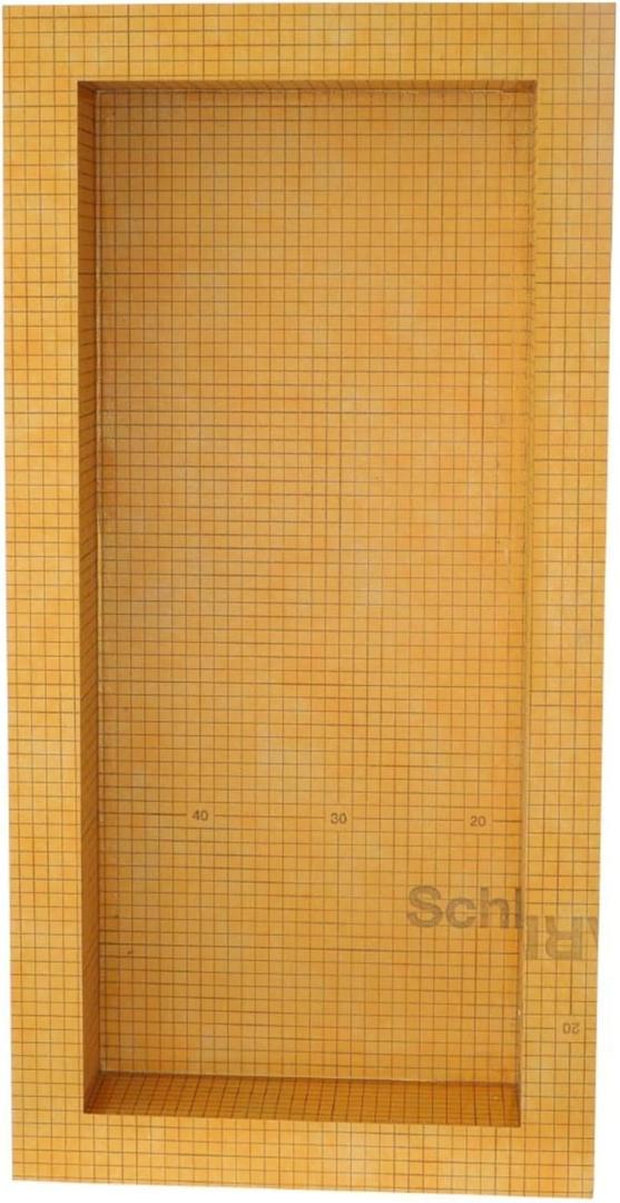 Schluter Kerdi Board Prefabricated Shower Niche with Adjustable Kerdi-Board Shelf - Ideal for any Bathroom Renovation - Waterproof, Vapor-Tight, 12-Inch Width, 28-Inch Height - KB12SN305711A1