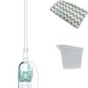 Shark Steam Mop, Lightweight Steam Mop for Hard Floors with 2 Machine Washable Cleaning Pads & Fill Flask, 375ml Capacity, 5.5m Power Cord, 30 Second Heat-Up, White & Green S1000UK