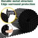 LAVEVE Corrugated Metal Garden Edging 6" x 20Ft, Landscape Edging Border for Lawn, Flower Bed, Garden Fence, Paver Edging (Graphite)