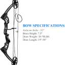 Ready to Hunt Compound Bow Package for Adults，20-70 Lbs Draw Weight, No Bow Press Needed,19”-30” Draw Length,Right Hand Archery Compound Bows Draw Weight Adjustable，Hunting Bow Kit for Beginner, 31"