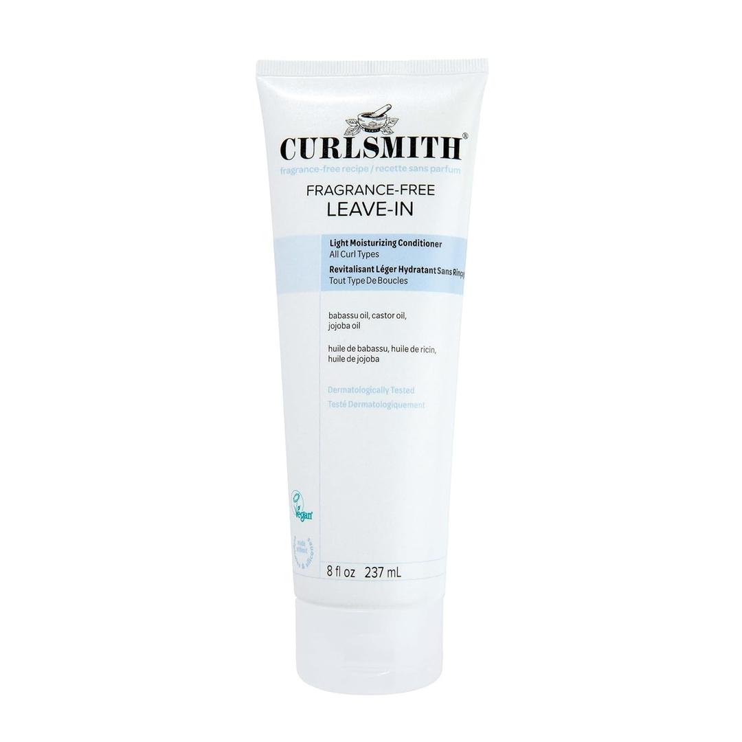 CURLSMITH Fragrance-Free Leave-In Conditioner 8 oz | Hydrates and Smooth Cuticles, Lightweight Texture for Silky-Soft Curls