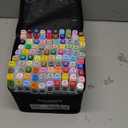 AnyMark Alcohol Markers, 60 Colors Dual Tip Art Coloring Markers Set for Kids Adult Book Drawing Sketching Painting, Chisel & Fine, White Penholder