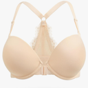 B.tempid Push Up Front Closure Bras for Women Thick Padded Racerback Add 2 Cups Plunge Bra Underwire, Size 34DDD