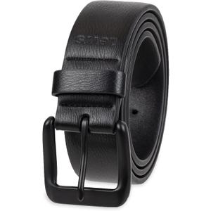 Levis Mens Casual Leather Belt, Classic Strap for Jeans & Everyday Wear (Medium (34-36), Black Stretch)