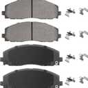 ILONPA Front Semi-metallic Disc Brake Pads Set for Dodge Grand Caravan 12-23, Journey 12-20, for Chrysler Pacifica 17-24, Town & Country 12-16, for Volkswagen Routan 12-14 4PCS(With Hardware)