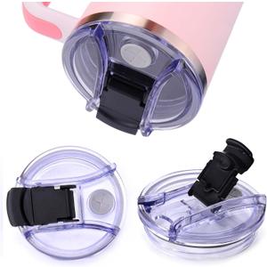 AIERSA 2Pcs Lid Replacement for Stanley Quencher Cup 40 oz Tumbler with Handle, Flip Spill Stopper Lid, Spillproof, Dustproof, Stanley Cup Accessories AIERSA 2Pcs Lid Replacement for Stanley Quencher Cup 40 oz Tumbler with Handle, Flip Spill Stopper Lid, Spillproof, Dustproof, Stanley Cup Accessories