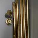 Shower Curtain Rod 36-84 Inches (3-7ft) Non Rust Adjustable Shower Rod Spring Tension Non Slip No Drilling Stainless Steel Shower Rods for Bathroom Window (Brushed Gold)