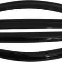 IKON MOTORSPORTS Tape On External Window Visor, Compatible with 2007-2013 Acura MDX, Slim Style Acrylic Black Sun Rain Wind Guards Cover 4Pcs Set