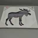 Cabin Wall Decor, Decorative Moose Wood Framed Forest Mountain Woodland Wildlife Lodge Deer Animal Picture Art Print Bathroom Decor