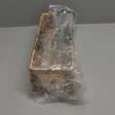 Wicker Storage Baskets with Handle Water Hyacinth Basket for Organizing Decorative Storage Bins for Countertop Toilet Tank Boho Rectangular Home Organizer (Natural, 14.5" x 5.5" x 4.1")