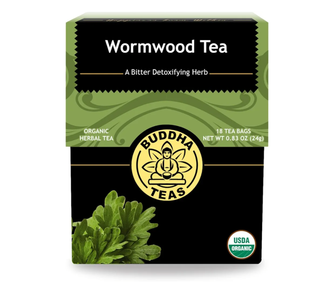 Buddha Teas Organic Wormwood Tea - OU Kosher, USDA Organic, CCOF, 18 Bleach-Free Tea Bag, Best By: 09/2028