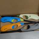 Butane Lighter, 4pcs Refillable Long Flame Lighter for BBQ Candle(No Butane Inside) (Blue)