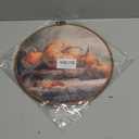 10"x10" Rustic Round Canvas Prints - Pumpkins Wall Hanging Prints Frame - Autumn Vintage Canvas Wall Art Decor Gifts For Friends Family - Home Room Office Fall Aesthetics Decorations - A06