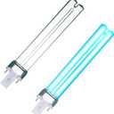 2 Pack 9W UVC G23 Base Replacement Light Bulb for Fish Tank, Turtle Tank, Outdoor Pond Clarifier Compatible with JUP-01 UVE9 CF400 CF500 UVCP-9 UV Light for Aquarium