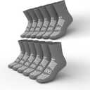 American Hospital Supply Grippy Socks | Gray One Size Fits Most Non Skid Socks | 6 Pairs of Anti-Slip Socks