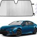 EcoNour Foldable Sun Shade Fit for Toyota Camry 2025-2024 2025 2026 | Accordion Windshield Sun Shade, Front Car Window Shades Sun Visor, Blocks UV Rays & Heat, Car Accessories