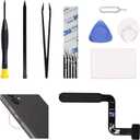 for Galaxy A32 5G Power Button & Fingerprint Sensor Flex Replacement Repair Part, Compatible with A32 5G SM-A326U, with Toolkit, Black