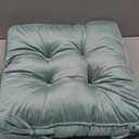 vctops Solid Square Seat Chair Pads Non Skid Soft Comfy Plush Dining Room Kitchen Office Chair Cushion with Ties (17" x 17" x 3",Green)