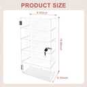 5 Shelf Acrylic Display Case with Lock,Clear Acrylic Box,Retail Display Case for Collectibles,Used to Store Collectibles, Jewelry, valuables, etc.-Safe and Orderly. (Transparent, Layer 5)