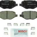 BOSCH BC1377 QuietCast Premium Ceramic Disc Brake Pad Set - Compatible with Select Ford Edge, Explorer, Flex, Police Interceptor Utility, Taurus; Lincoln MKS, MKT, MKX; REAR