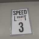 Speed Limit 3 Sign Cars 3rd Birthday Decorations for Boys Race Car Party Decor Funny Metal Tin Signs Racing Party Three Birthday Decoration Gifts 8x12 Inch