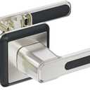 BAOLONG Square Passage Door Lever, Heavy Duty Interior Door Handles for Hallway or Closet,Door Handle Brushed Nickel Modern Square Door Lever Hallway Door Lever with Lock for Interior Door.