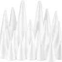 YURN Craft 26 Pack Foam Cones for Crafts, Foam Trees Cones, 5 Assorted Sizes Cones Shaped Foam (4,6,8,10,12") for Christmas Decorations, Gnomes, and DIY Art Projects.