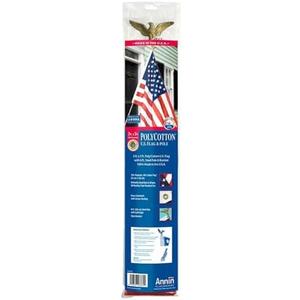 Unbranded 3384 American Polycotton 3' x 5' Flag with 6' 3-Section Flagpole