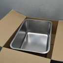 Kirecoo Stainless Steel Cat Litter Box - Metal High Sided Cat Pan, Large Stainless Steel Box, Indoor Litter Tray, Non Stick, No Smell, Easy to Clean, Pet Toilet Supplies for Kitten, Kitty, Rabbit (17.52" L x 13.58" W x 5.9" H)