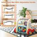 Baby Play Gym Mat, Detachable Infant Gym Pad Baby Kick & Play Piano Mat Kids Tummy Time Musical Activity Center Play Mat Learning Sensory Exploration Motor Skill Development for Newborn Infant Toddler