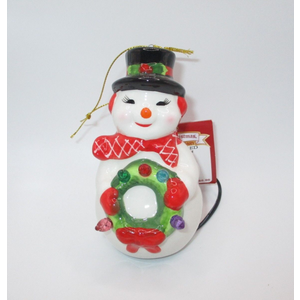 Blow Mold Snowman Ornament Christmas Led