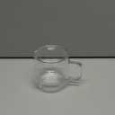 CNGLASS 10oz Double Walled Glass Coffee Mugs(2-pack),Clear Coffee Cups with Handle,Glass Espresso Mugs for Latte,Cappuccino,Tea