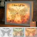 Sympathy Gift LED Memorial Shadow Box Memorial Gifts for Loss of Loved One Mother Mom Dad Father, Bereavement Gifts Condolences Gifts in Memory of Loved One Gifts (I Never Left You White)