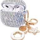 VISOOM Bling Case for Airpods Pro 2nd 1st Generation Case - Jewelry Cute Airpods Pro 1 2 Cases Cover with Glitter Keychain Women 2025 Crystal Fancy Case for iPods pro2 1 Wireless Charging Cases